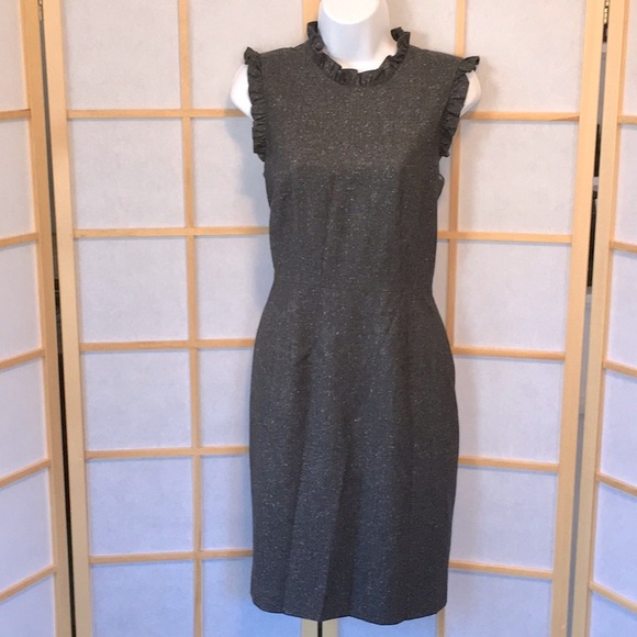 Rebecca Taylor Ruffled Herringbone Dress - Picture 2 of 11